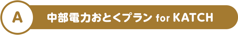 A 中部電力おとくプラン for KATCH