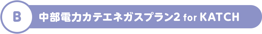 B 中部電力カテエネガスプラン2 for KATCH